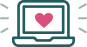 Laptop with a heart